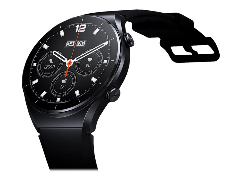 Xiaomi Watch S1 - 46 mm - schwarz - intelligente Uhr mit Riemen - Leder - schwarz - Anzeige 3.63 cm (1.43")