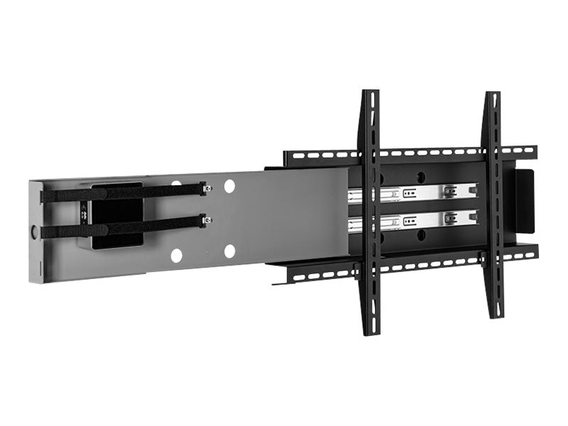 Hagor WH 75 Plus - Befestigungskit (Auszieh-Wandmontage, Lockblock, 2 VESA-Schienen, einstellbarer Verriegelungsmechanismus für Mini-PC) - für LCD TV - Schwarz - Bildschirmgröße: 101.6-165.1 cm (40"-65")