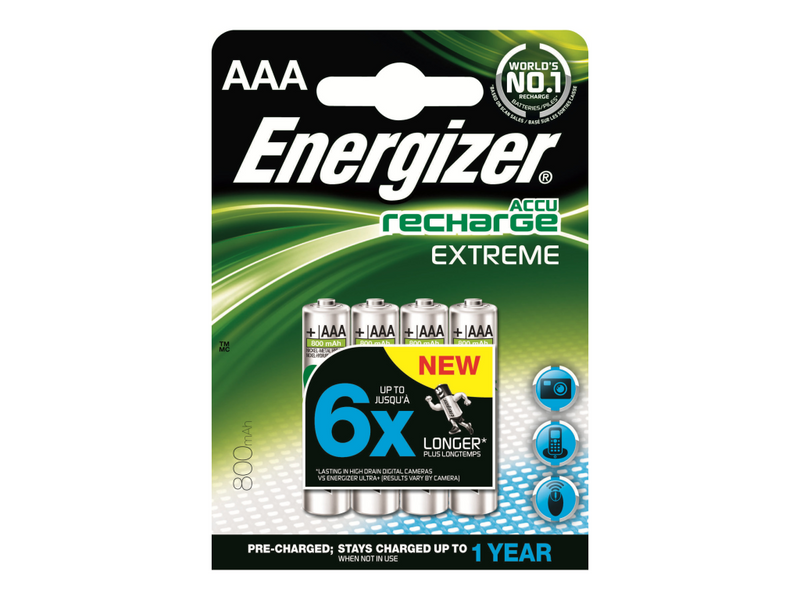 Energizer Accu Recharge Extreme - Batterie 4 x AAA - (wiederaufladbar)