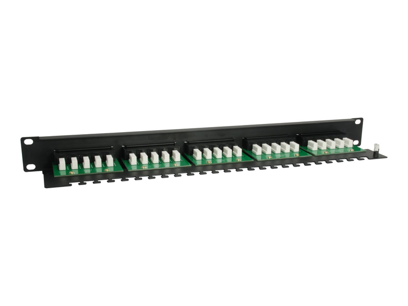 Equip Pro ISDN - Patch Panel - CAT 3 - RJ-45 X 25 - Schwarz - 1U - 48.3 cm (19")
