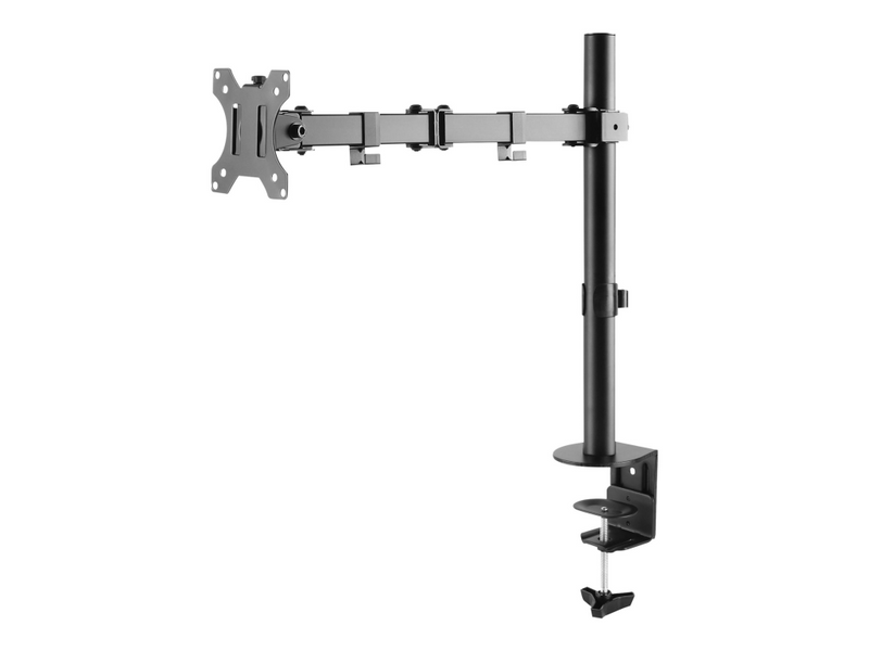 Techly Befestigungskit - einstellbarer Arm - für Monitor - Schwarz - Bildschirmgröße: 33-81.3 cm (13"-32")