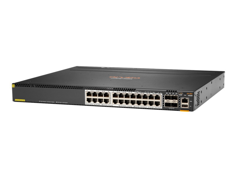 HPE Aruba 6300M - Switch - L3 - managed - 24 x 1/2.5/5/10GBase-T + 4 x 1 Gigabit / 10 Gigabit / 25 Gigabit / 50 Gigabit SFP56 (Uplink / Stacking)