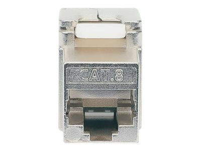 IC Intracom Intellinet Cat8.1 40G Shielded Toolless Keystone Jack, For Easy and Quick Snap-in Deployment, Ideal for Data Centers, STP, for Solid & Stranded Wire, Gold-plated Contacts, Metal Housing - Netzwerkanschluss - RJ-45 (W)