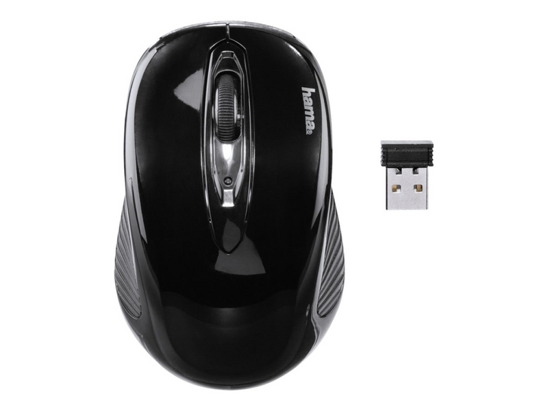 Hama Wireless Optical Mouse "AM-7300" - Maus - optisch - 3 Tasten - kabellos - 2.4 GHz - kabelloser Empfänger (USB)