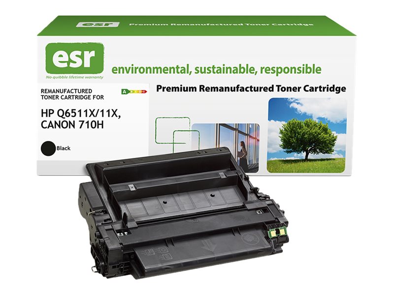Armor ESR - Extrahohe Kapazität - Schwarz - kompatibel - Karton - wiederaufbereitet - Tonerpatrone (Alternative zu: HP 11X, Canon 710H)