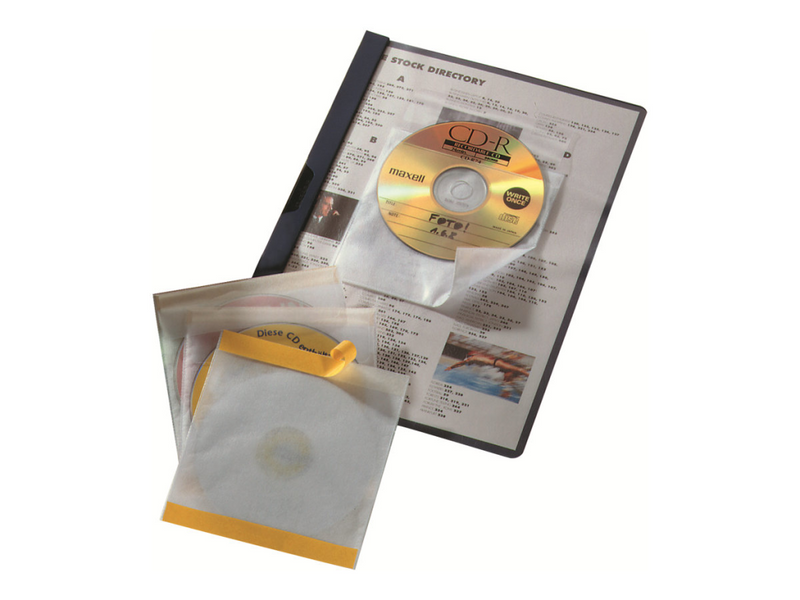 Durable CD/DVD FIX - CD-/DVD-Hülle - Kapazität: 1 CD, 1 DVD - durchsichtig (Packung mit 10)