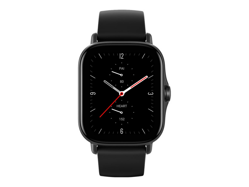 Amazfit GTS 2E - Obsidian Black - intelligente Uhr mit Riemen - Silikon - Obsidian Black - Anzeige 4.2 cm (1.65")