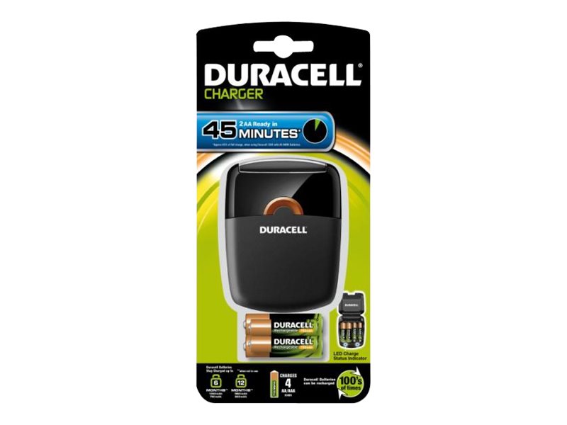 Duracell CEF27 - 0,75 Stunden Batterieladegerät - (für 4xAA/AAA)