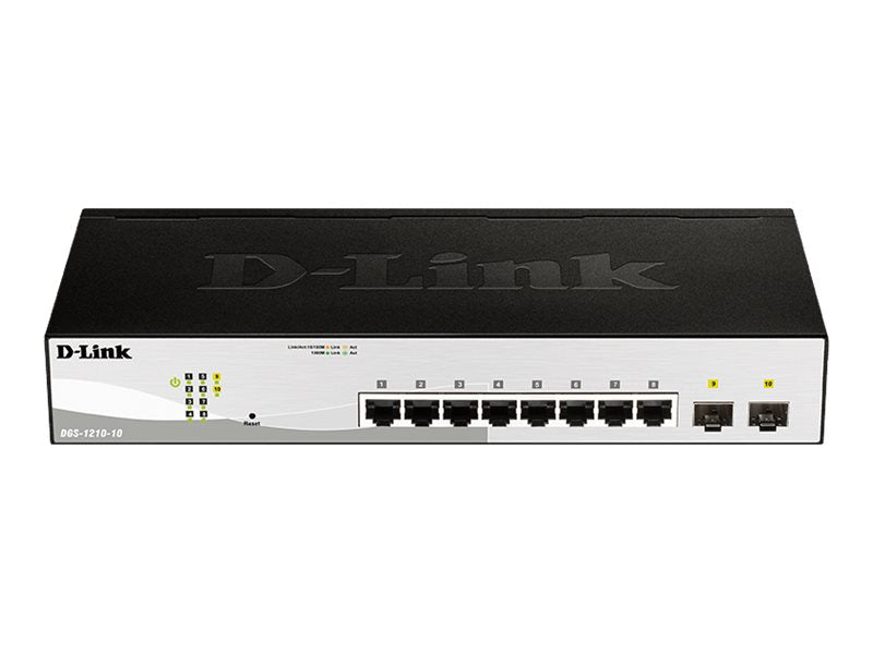 D-Link DGS 1210-10 - Switch - Smart - 8 x 10/100/1000 + 2 x Gigabit SFP