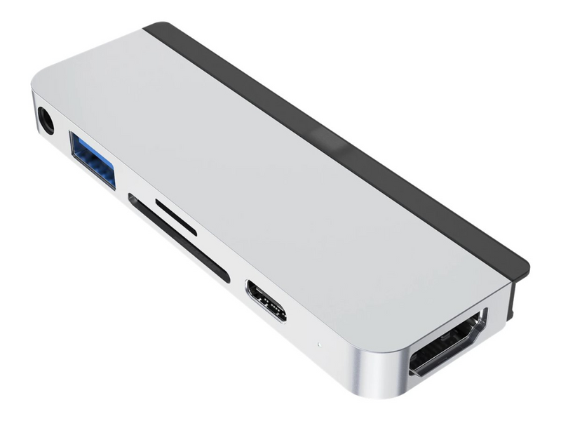 Hyper Sanho HyperDrive 6-in-1 USB-C Hub - Dockingstation - USB-C 3.1 - HDMI - für Apple 11-inch iPad Pro (1. Generation, 2. Generation)