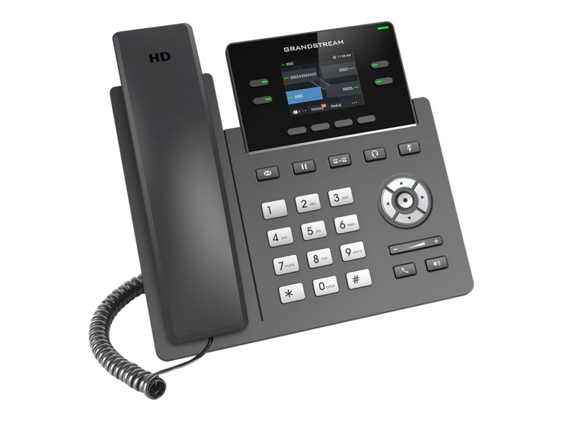 Grandstream GRP2612P - VoIP-Telefon mit Rufnummernanzeige/Anklopffunktion
