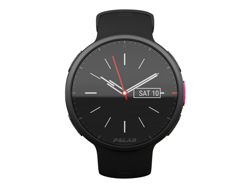 POLAR Vantage V2 HR - Schwarz - intelligente Uhr mit Band - Silikon - Bandgröße: M/L - Anzeige 3 cm (1.2")