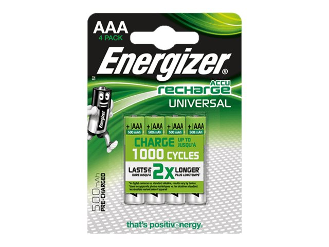 Energizer Accu Recharge Universal - Batterie 4 x AAA - NiMH - (wiederaufladbar)