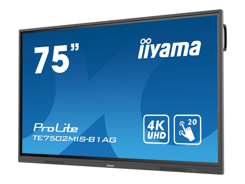 Iiyama ProLite TE7502MIS-B1AG - 190 cm (75") Diagonalklasse LCD-Display mit LED-Hintergrundbeleuchtung - interaktive Digital Signage - mit Integrierter Media-Player und Touchscreen (Multi-Touch)