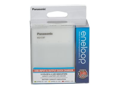 Panasonic eneloop BQ-CC87 - 1,25 - 6 Std. Batterieladegerät - (für 2/4xAA/AAA)