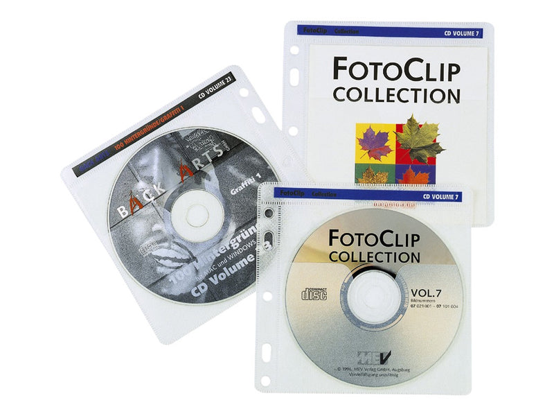 Hama CD-ROM Pockets - CD-Hülle - Kapazität: 2 CD - Transparent White (Packung mit 100)