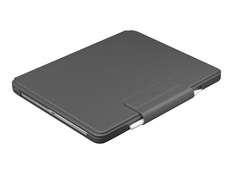Logitech Slim Folio Pro - Tastatur und Foliohülle - hintergrundbeleuchtet - kabellos - Bluetooth LE - QWERTZ - Deutsch - für Apple 12.9-inch iPad Pro (3. Generation, 4. Generation)