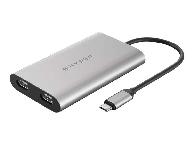 Targus HyperDrive Dual - Videoadapter - USB-C zu HDMI, USB-C - USB-Stromversorgung (100 W)