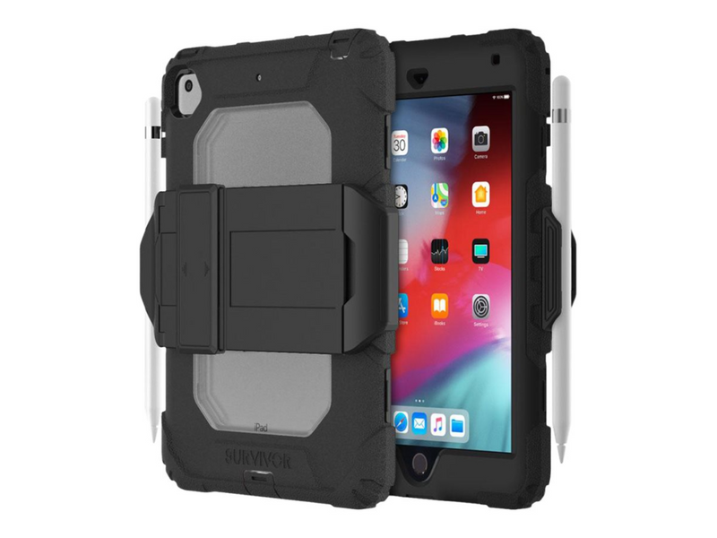 Griffin Survivor All-Terrain - Schutzhülle für Tablet - widerstandsfähig - Schwarz, klar - für Apple iPad mini 5 (5. Generation)