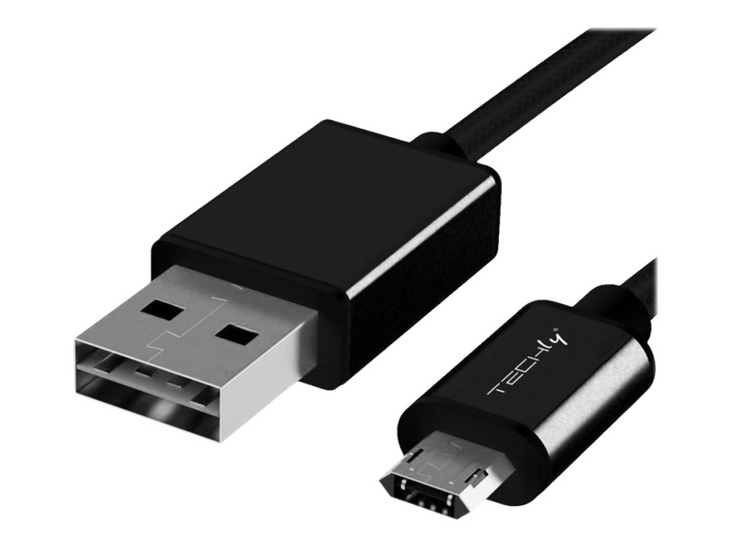 Techly USB-Kabel - USB (M) umkehrbar zu Micro-USB Typ B (M)