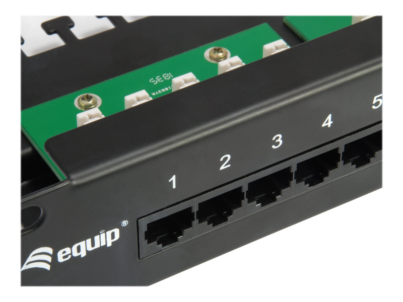 Equip Pro ISDN - Patch Panel - CAT 3 - RJ-45 X 25 - Schwarz - 1U - 48.3 cm (19")