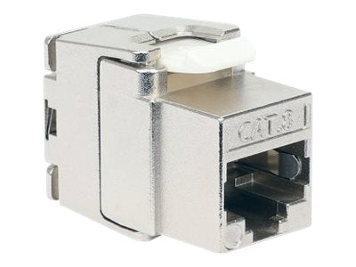 IC Intracom Intellinet Cat8.1 40G Shielded Toolless Keystone Jack, For Easy and Quick Snap-in Deployment, Ideal for Data Centers, STP, for Solid & Stranded Wire, Gold-plated Contacts, Metal Housing - Netzwerkanschluss - RJ-45 (W)