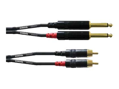 Cordial Audiokabel - Mono-Stecker (M) bis RCA x 2 (M)