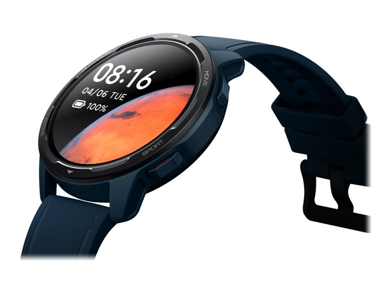 Xiaomi Watch S1 Active - Blau - intelligente Uhr mit Riemen - Silikon - Blau - Handgelenkgröße: 160-220 mm - Anzeige 3.63 cm (1.43")