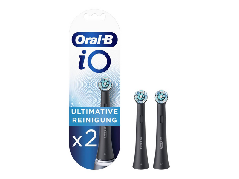 Procter & Gamble Oral-B iO Series iO Ultimate Clean - Austausch-Bürstenkopf - für Zahnbürste - Schwarz (Packung mit 2)