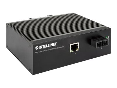 IC Intracom Intellinet Industrial Fast Ethernet Media Converter, 100Base-TX to 100Base-FX (SC)