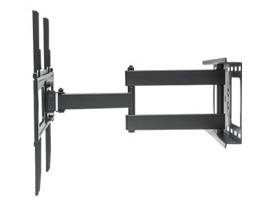 Manhattan TV & Monitor Mount, Wall, Full Motion, 1 screen, Screen Sizes: 37-65", Black, VESA 200x200 to 600x400, Max 50kg, LFD, Tilt & Swivel with 3 Pivots, Lifetime Warranty - Klammer - für LCD TV - stabiler Stahl - Schwarz - Bildschirmgröße: