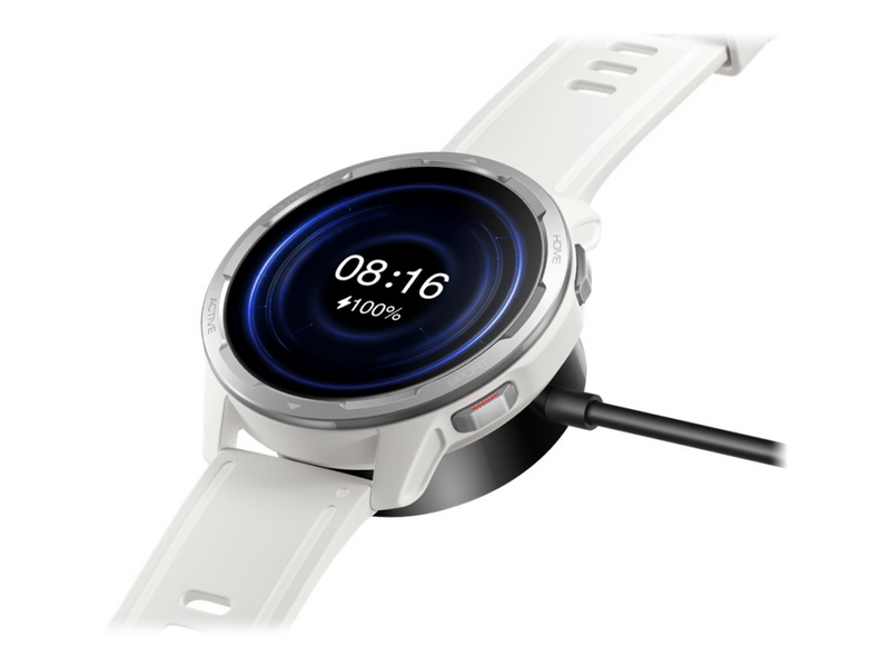 Xiaomi Watch S1 Active - Silber - intelligente Uhr mit Riemen - Silikon - weiß - Handgelenkgröße: 160-220 mm - Anzeige 3.63 cm (1.43")