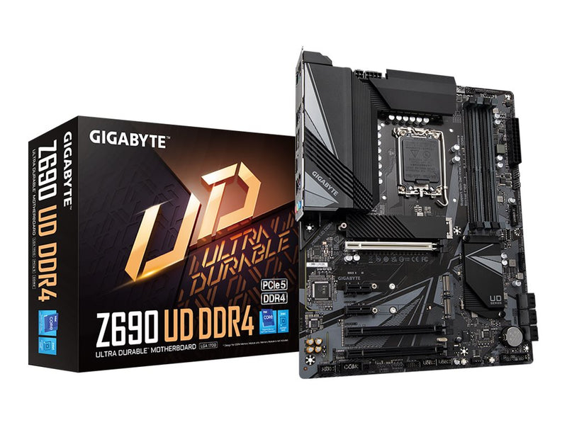 Gigabyte Z690 UD DDR4 - 1.0 - Motherboard - ATX - LGA1700-Sockel - Z690 Chipsatz - USB-C Gen1, USB 3.2 Gen 1, USB 3.2 Gen 2, USB-C Gen 2x2 - 2.5 Gigabit LAN - Onboard-Grafik (CPU erforderlich)