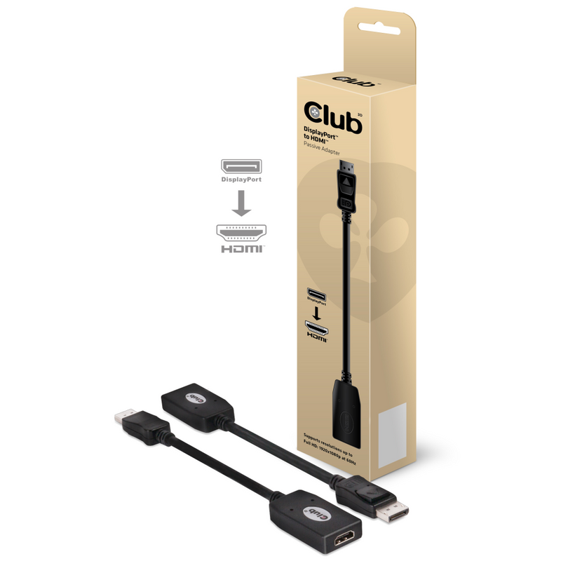 Club 3D Adapterkabel - DisplayPort männlich