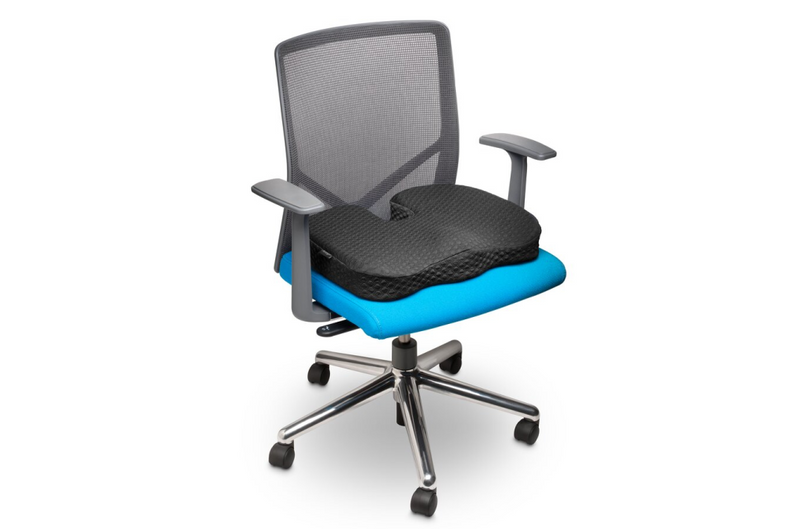 Kensington Premium-Sitzkissen mit Kühlgel - Sitzkissen - Memory-Schaum - Stuhl - Schwarz - Einfarbig - Reißverschluss