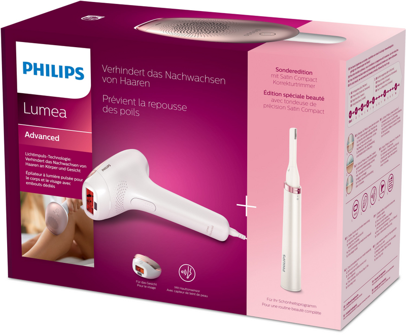Philips Lumea Advanced BRI921/00 IPL-Haarentfernungsgerät - Pink - Weiß - Lichtimpulstechnologie (IPL) - 15 min - 2,5 min - 4 min - 2 min