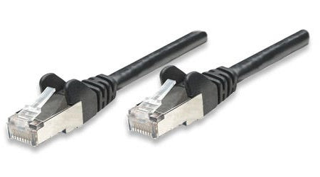 Intellinet Network Patch Cable, Cat5e, 2m, Black, CCA, SF/UTP, PVC, RJ45, Gold Plated Contacts, Snagless, Booted, Lifetime Warranty, Polybag - Patch-Kabel - RJ-45 (M)