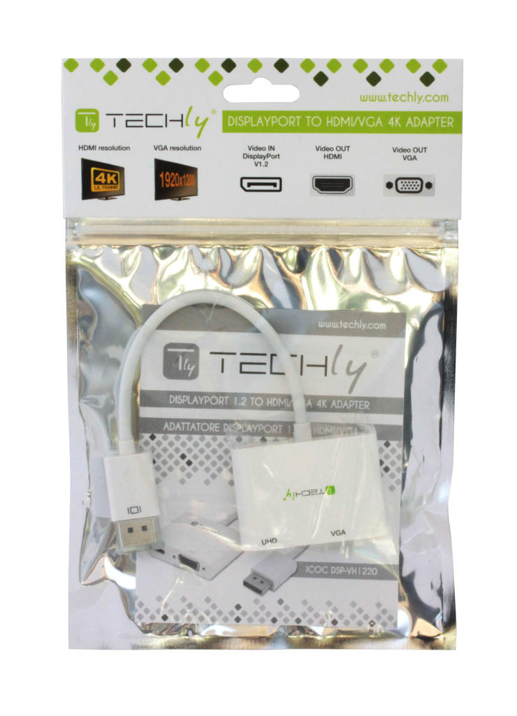 Techly Videokonverter - DisplayPort - HDMI, VGA