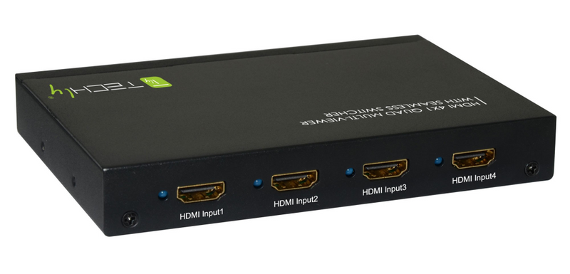 Techly HDMI 4x1 Multi-viewer with seamless switcher