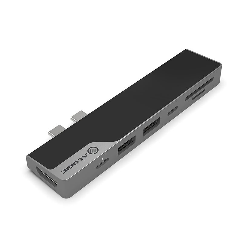 Alogic ULDNAG2-SGR - Andocken - USB 3.2 Gen 1 (3.1 Gen 1) Type-C - 100 W - Grau - 120 mm - 27,7 mm