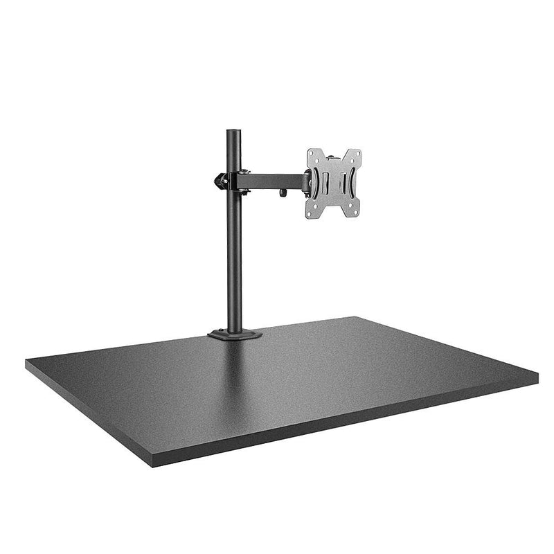 Lindy Single Display Bracket w/ Pole & Desk Clamp - Befestigungskit - einstellbarer Arm - für Monitor - Stahl - Schwarz - Bildschirmgröße: 43.2-71 cm (17"-28")