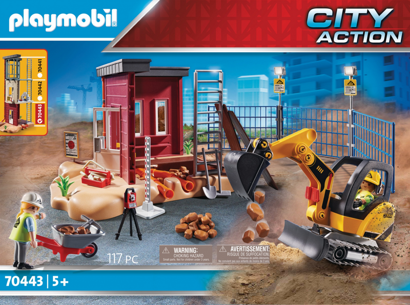 PLAYMOBIL Minibagger mit Bauteil - Junge/Mädchen - 5 Jahr(e) - Mehrfarben - Kunststoff