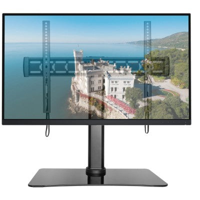 Techly ICA-LCD S311L - Aufstellung - für LCD TV - Temperglas - Schwarz - Bildschirmgröße: 81.3-139.7 cm (32"-55")
