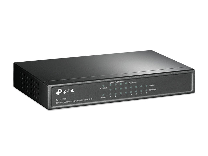 TP-LINK TL-SG1008P - Switch - unmanaged - 4 x 10/100/1000 (PoE)
