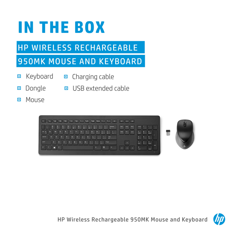 HP Wireless Rechargeable 950MK - Tastatur-und-Maus-Set
