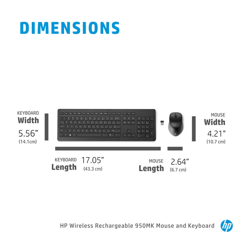HP Wireless Rechargeable 950MK - Tastatur-und-Maus-Set