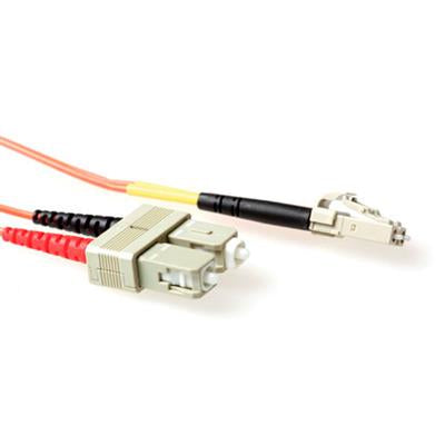 Eminent 2 meter LSZH Multimode 50/125 OM2 fiber patch cable duplex with LC and SC connectors - Kabel - Netzwerk