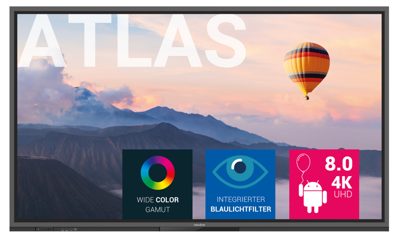 NewLine ATLAS TT-6520ER - 165.1 cm (65") Diagonalklasse LCD-Display mit LED-Hintergrundbeleuchtung - interaktiv - mit Touchscreen (Multitouch)