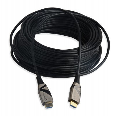Techly Highspeed - HDMI-Kabel mit Ethernet - HDMI männlich zu HDMI männlich - 15 m - Glasfaser - Schwarz - aktiv, unterstützt 4K 60 Hz (3840 x 2160)