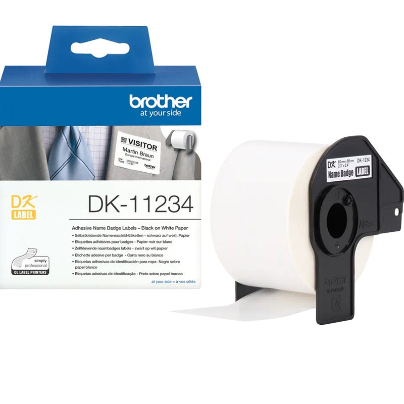 Brother DK11234 - Papier - selbstklebend - Schwarz auf Weiß - 60 x 86 mm 260 Etikett(en) (1 Rolle(n)
